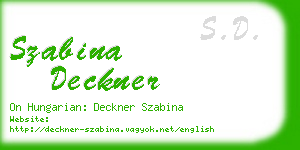 szabina deckner business card